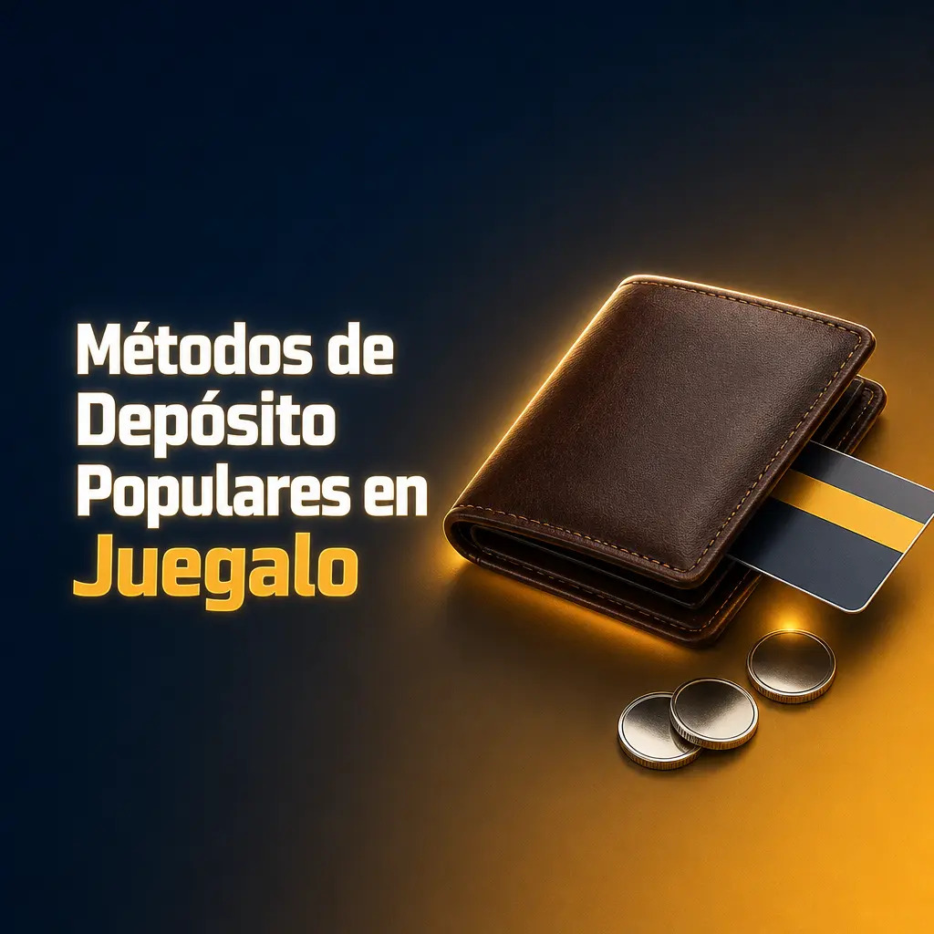 Métodos de depósito disponibles en Juegalo