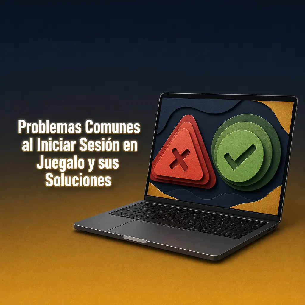 Pantalla de inicio de sesión de Juegalo mostrando un mensaje de error