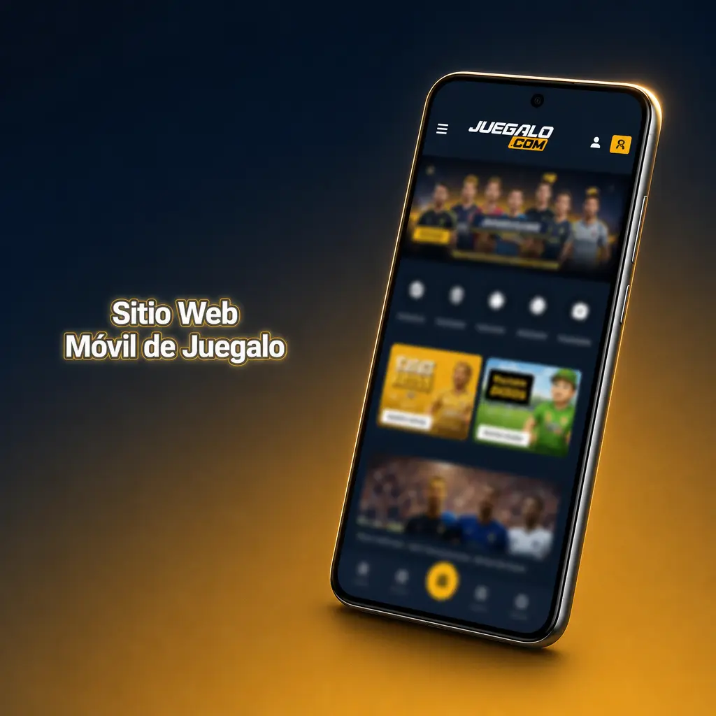 Sitio web móvil de Juegalo en un smartphone