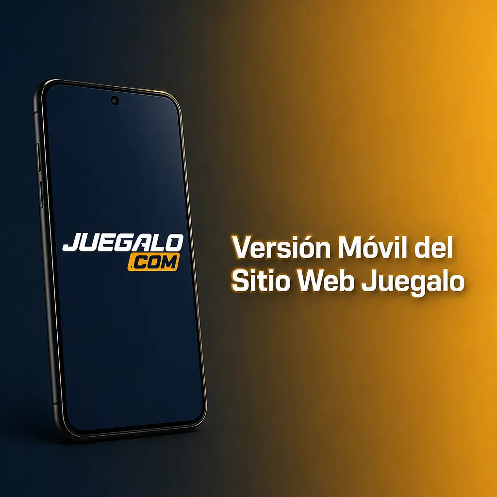 Versión móvil del sitio web Juegalo en un smartphone